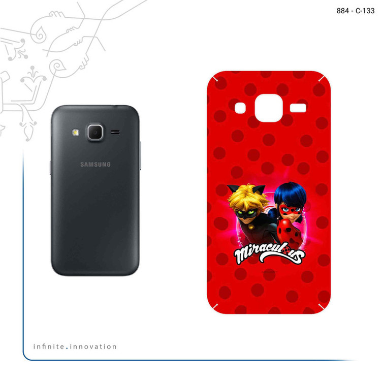 برچسب پوششی ماهوت مدل Ladybug and Cat Noir مناسب برای گوشی موبایل سامسونگ Galaxy Core Prime