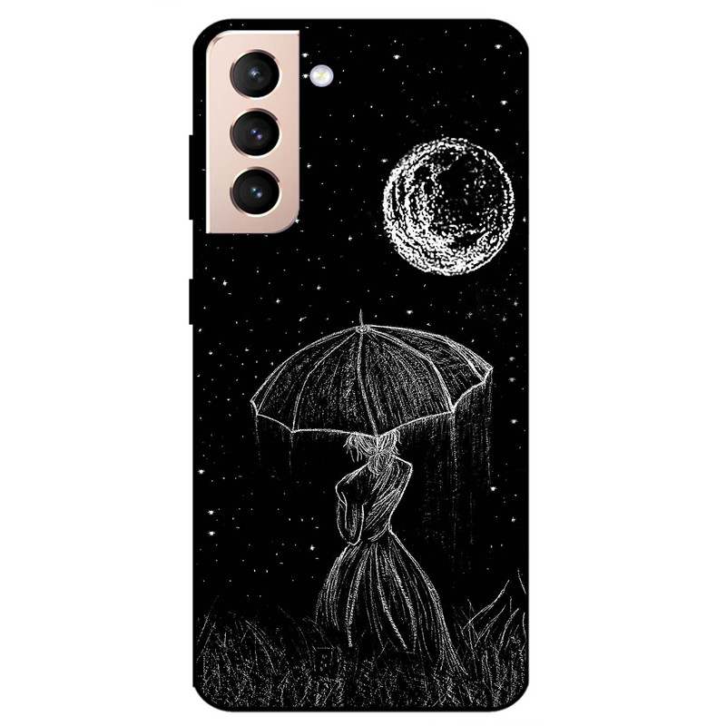 کاور مگافون طرح دختر و ماه مدل 1369 مناسب برای گوشی موبایل سامسونگ Galaxy S21 / S21 5G