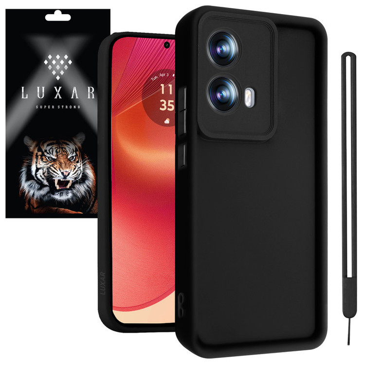 کاور لوکسار مدل 50fusion -Puffer band مناسب برای گوشی موبایل موتورولا Edge 50 Fusion به همره بند آویز
