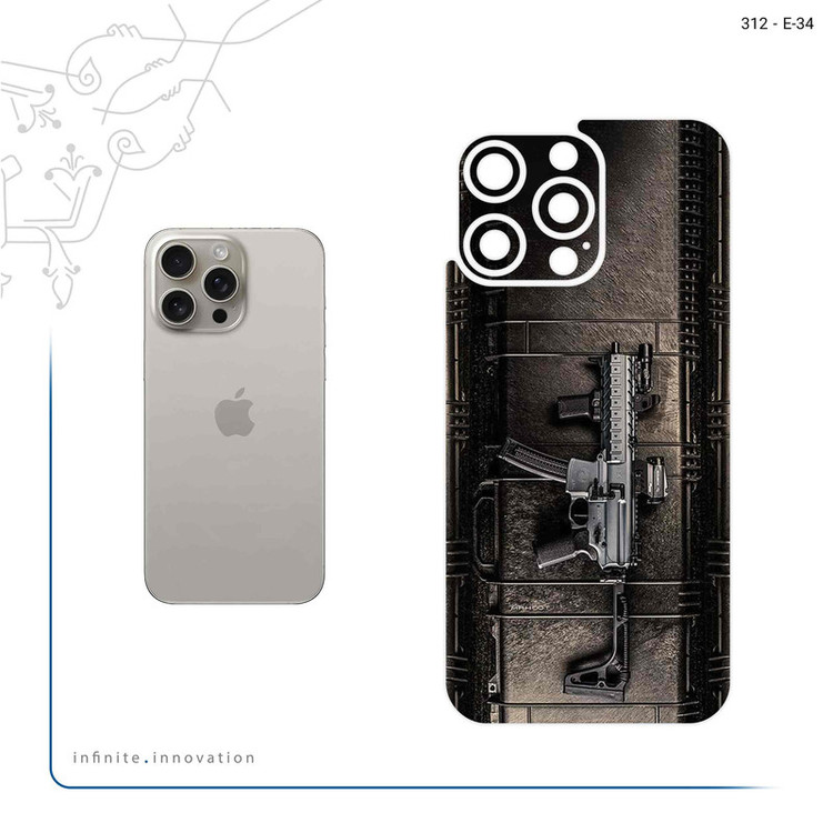 برچسب پوششی ماهوت مدل GUN مناسب برای گوشی موبایل اپل iPhone 15 Pro Max