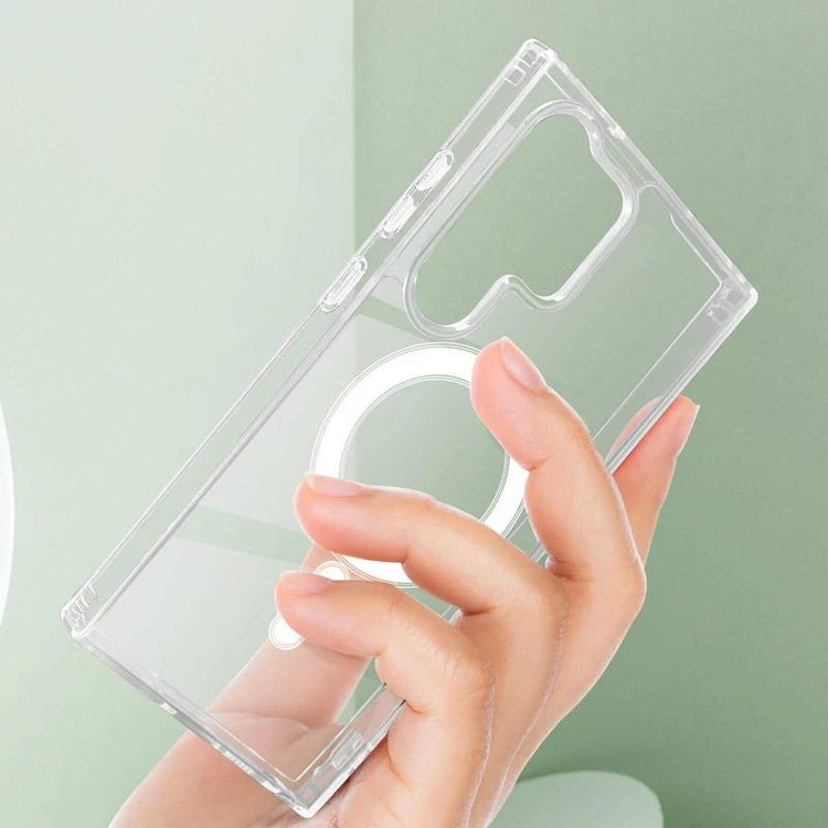کاور کپتن قاب مدل مگ سیف طرح ژله ای مناسب برای گوشی موبایل سامسونگ Galaxy S21 FE