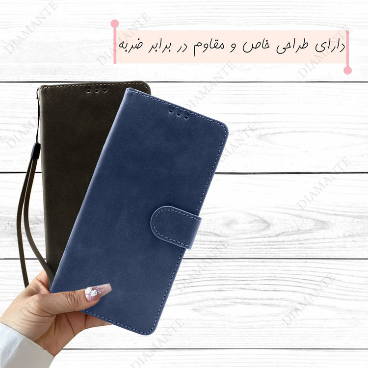 کیف کلاسوری دیامانته مدل Chanta Rd مناسب برای گوشی موبایل سامسونگ Galaxy A17 به همراه بندآویز