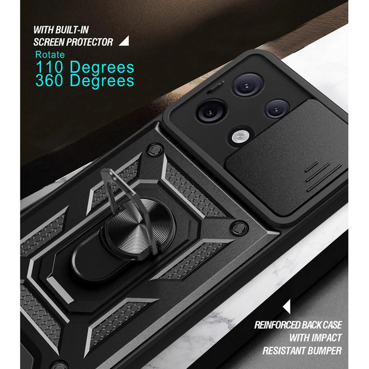 کاور اسپارتان مدل Defender Armor Strap مناسب برای گوشی موبایل شیائومی Redmi Note 13 Pro 5G به همراه بندآویز