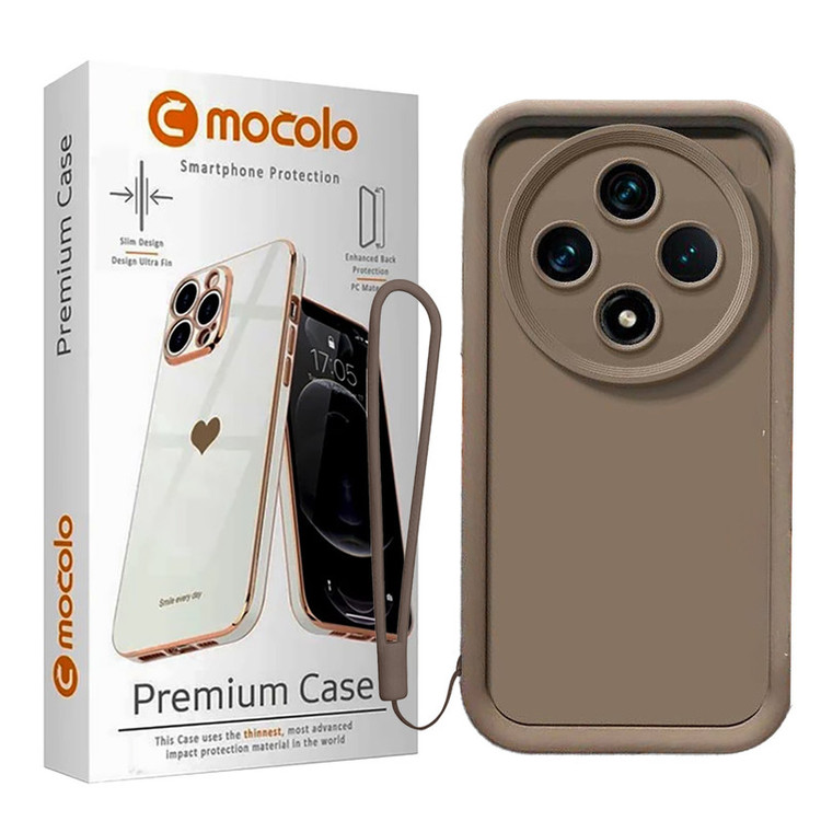 کاور موکولو مدل Silicone Puffer Strap مناسب برای گوشی موبایل شیائومی Redmi 14C / Redmi 14R / Poco C75 به همراه بند آویز