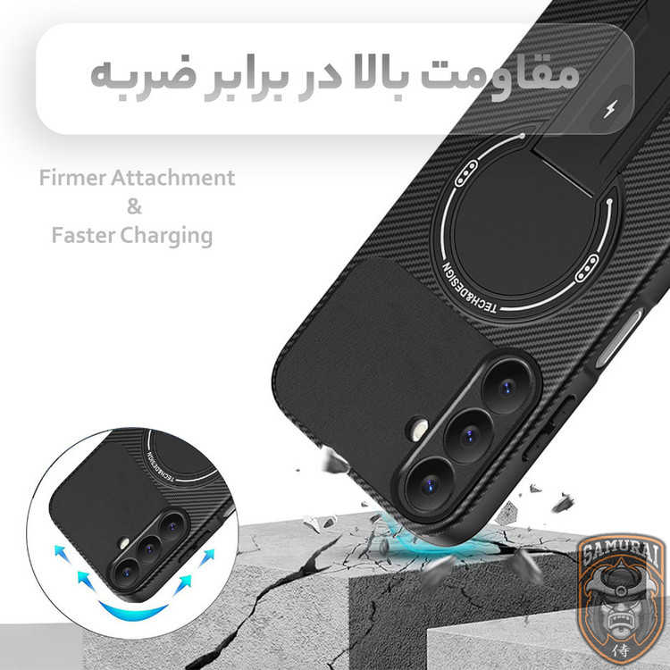 کاور سامورایی مدل Carbon Stand مناسب برای گوشی موبایل سامسونگ Galaxy S25 FE