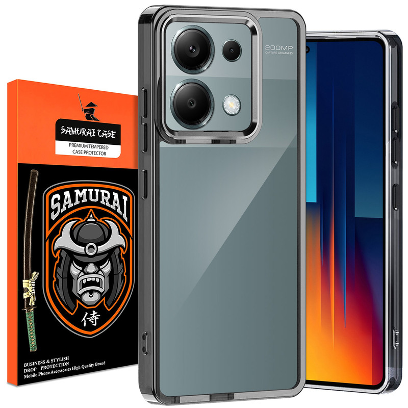 کاور سامورایی مدل Crystal Shield مناسب برای گوشی موبایل شیائومی Redmi Note 14S / Redmi Note 13 Pro 4G / Poco M6 Pro 4G