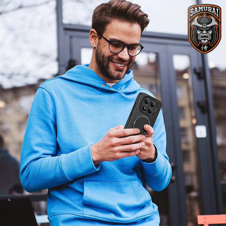 کاور سامورایی مدل Carbon Stand مناسب برای گوشی موبایل شیائومی Redmi Note 15 Pro Plus / Poco M8 Pro 5G