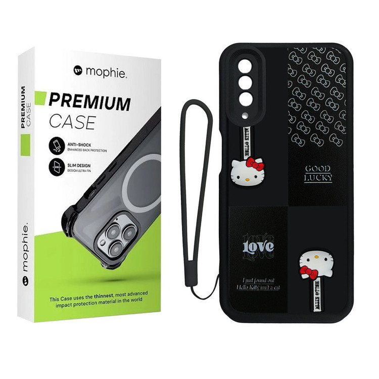 کاور موفی مدل Silicone Puffer Hello Kitty Strap مناسب برای گوشی موبایل سامسونگ Galaxy A50S/A30S به همراه بند
