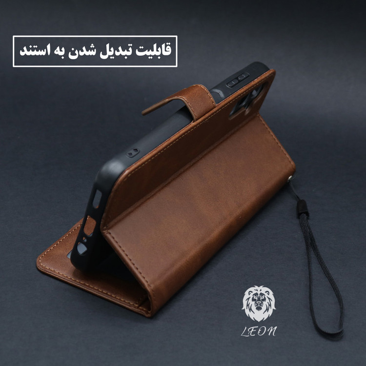 کیف کلاسوری لئون مدل Band Yo مناسب برای گوشی موبایل شیائومی Redmi 15C به همراه بندآویز