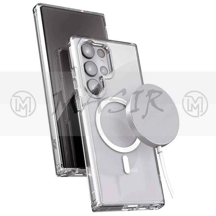 کاور مگ سیف مسیر مدل Magsafe Clear مناسب برای گوشی موبایل سامسونگ Galaxy S24 Ultra
