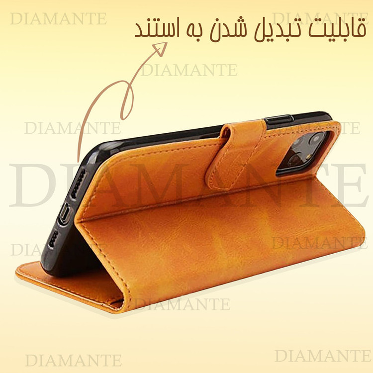 کیف کلاسوری دیامانته مدل Mokety Gn مناسب برای گوشی موبایل شیائومی Redmi 13X به همراه بندآویز
