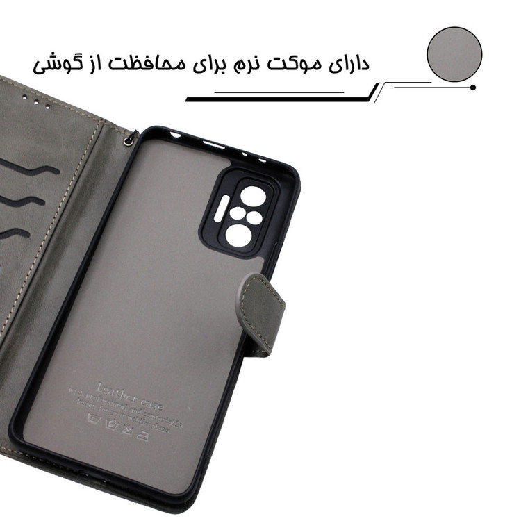 کیف کلاسوری مدل Grise مناسب برای گوشی موبایل سامسونگ Galaxy S25 Ultra به همراه بندآویز