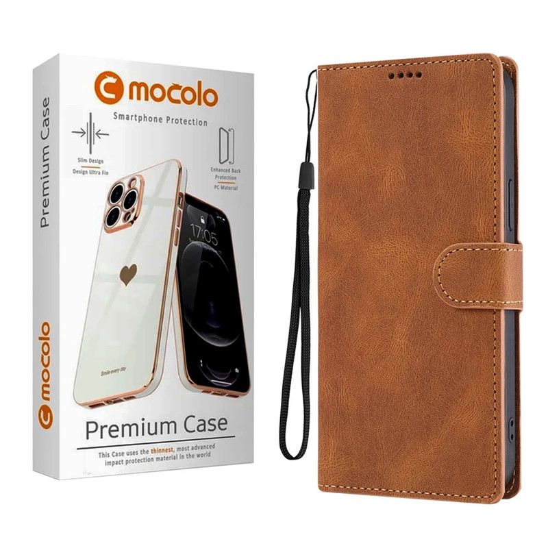 کیف کلاسوری موکولو مدل Flip Leather Strap مناسب برای گوشی موبایل سامسونگ Galaxy A17 به همراه بند آویز