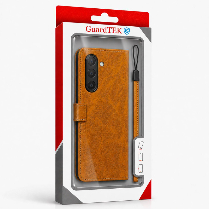 کیف کلاسوری گاردتک مدل  Flip cover strap مناسب برای گوشی موبایل سامسونگ Galaxy A17 به همراه بند