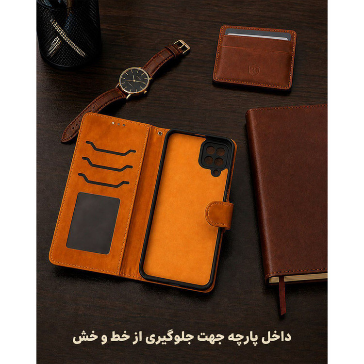 کیف کلاسوری گاردتک مدل Flip cover strap مناسب برای گوشی موبایل سامسونگ Galaxy A17 به همراه بند