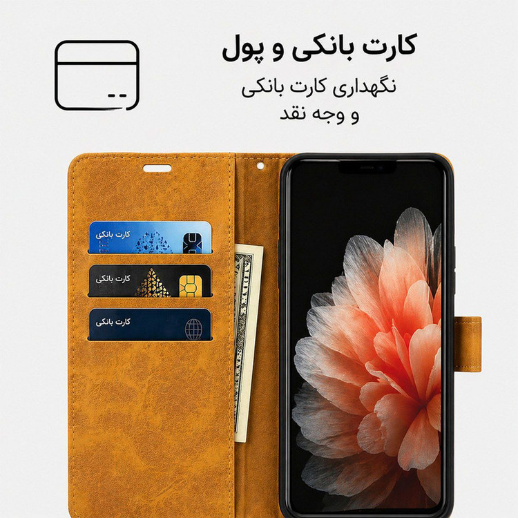 کیف کلاسوری گاردتک مدل Flip cover strap مناسب برای گوشی موبایل سامسونگ Galaxy A17 به همراه بند