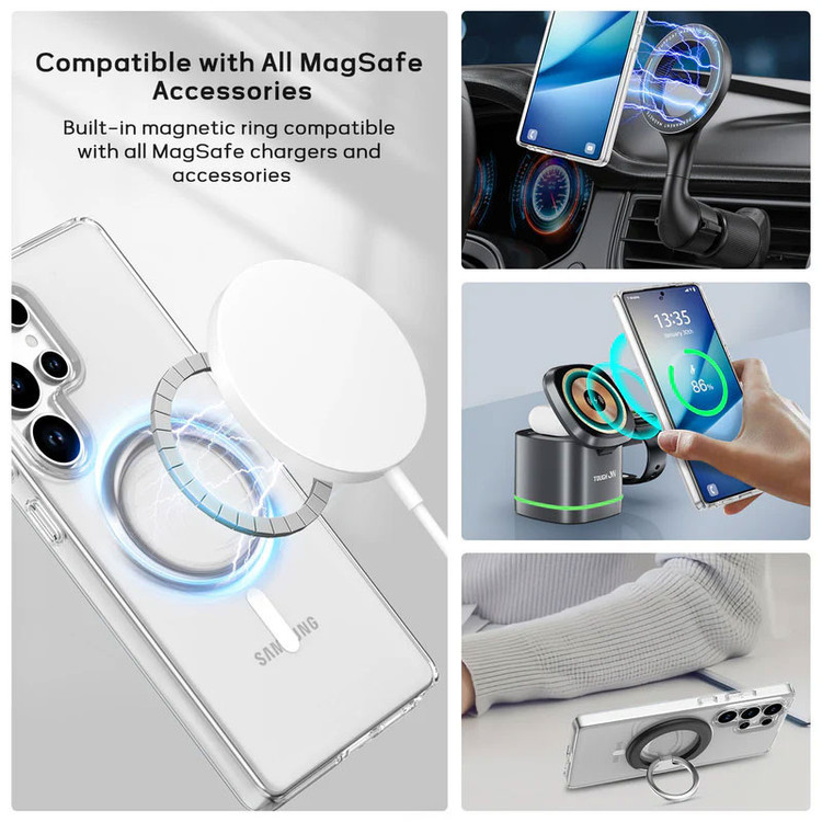کاور مسیر مدل Totally Protect مناسب برای گوشی موبایل سامسونگ Galaxy S25 Ultra به همراه محافظ صفحه نمایش و محافظ لنز