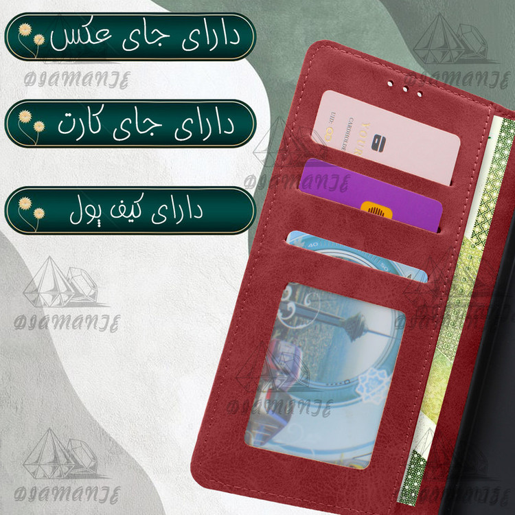 کیف کلاسوری دیامانته مدل Mek Gn مناسب برای گوشی موبایل آنر X6B به همراه بند آویز