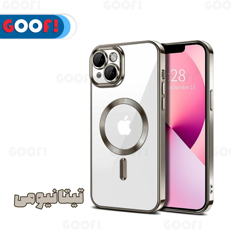 کاور گوف مدل Luxury Magnetic Clear Case مناسب برای گوشی موبایل اپل Iphone 15