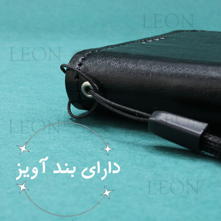 کیف کلاسوری مدل لئون Kiif|_1 مناسب برای گوشی موبایل سامسونگ Galaxy A25 به همراه بند آویز