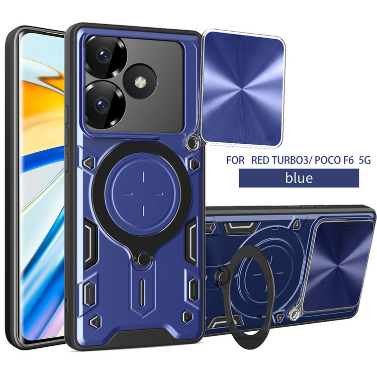 کاور اسپارتان مدل Magnet Ring Strap مناسب برای گوشی موبایل شیائومی Poco F6 5G / Redmi Turbo 3 به همراه بند آویز