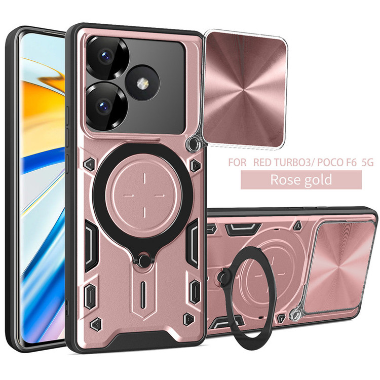 کاور اسپارتان مدل Magnet Ring Strap مناسب برای گوشی موبایل شیائومی Poco F6 5G / Redmi Turbo 3 به همراه بند آویز