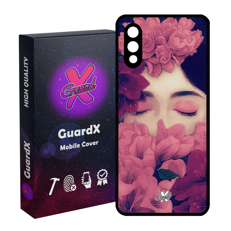 کاور گارد ایکس طرح Girl مدل Glass10027 مناسب برای گوشی موبایل سامسونگ Galaxy A02 / M02