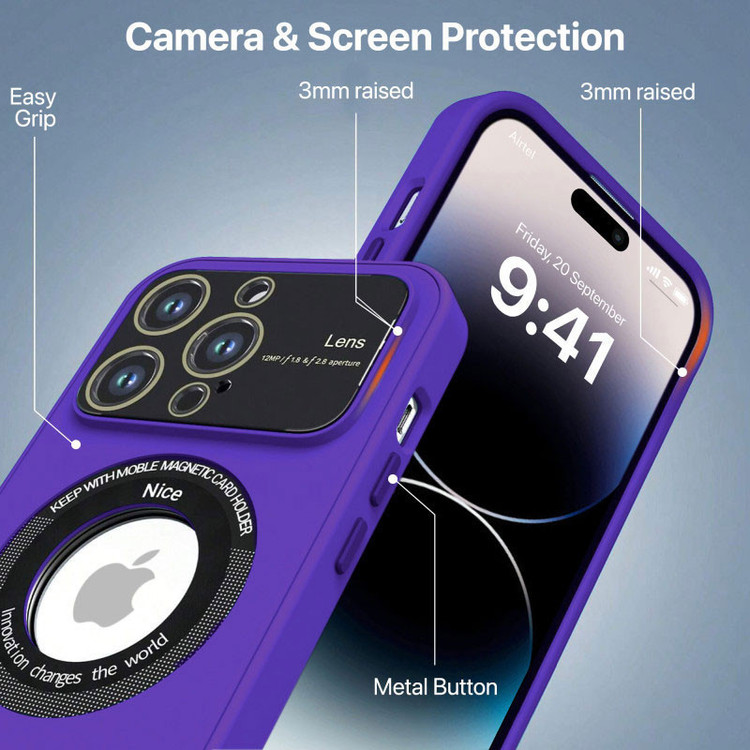 کاور مسیر مدل LUXRY1 Magnetic مناسب برای گوشی موبایل اپل iPhone 14 Pro Max به همراه محافظ صفحه نمایش