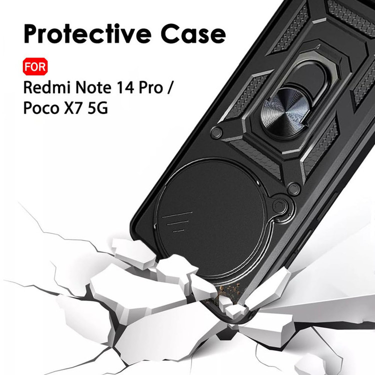 کاور اسپارتان مدل Defender Armor مناسب برای گوشی موبایل شیائومی Redmi Note 14 Pro Plus به همراه بندآویز و پاپ سوکت