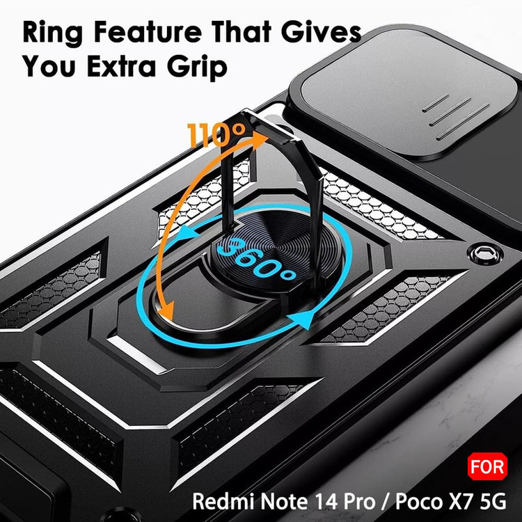 کاور اسپارتان مدل Defender Armor مناسب برای گوشی موبایل شیائومی Redmi Note 14 Pro Plus به همراه بندآویز و پاپ سوکت