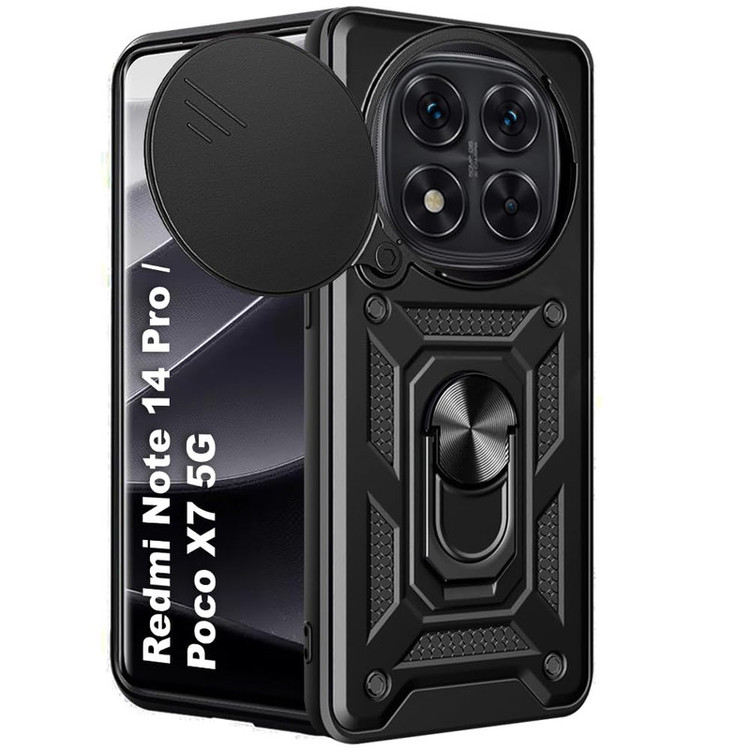کاور اسپارتان مدل Defender Armor مناسب برای گوشی موبایل شیائومی Redmi Note 14 Pro Plus به همراه بندآویز و پاپ سوکت