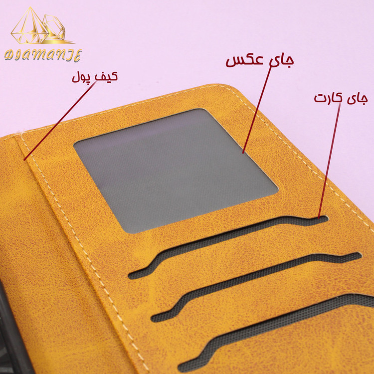 کیف کلاسوری دیامانته مدل Bandaviz Rd مناسب برای گوشی موبایل شیائومی Redmi Note 14 Pro 4G به همراه بند آویز