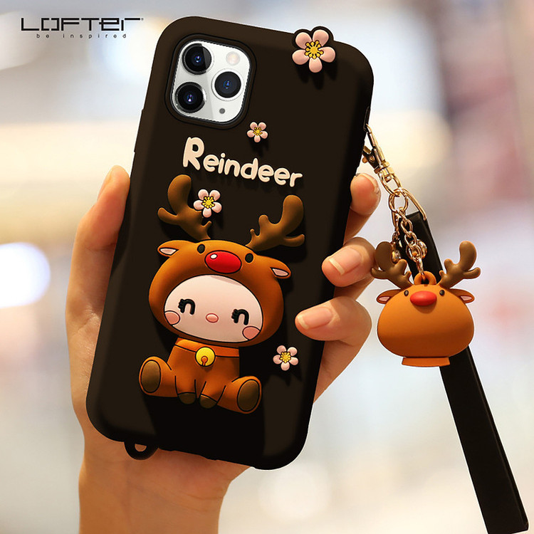 کاور لوفتر مدل Reindeer مناسب برای گوشی موبایل اپل Iphone 11 Pro Max به همراه بند
