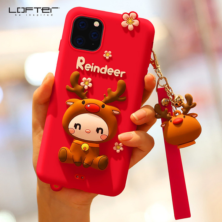 کاور لوفتر مدل Reindeer مناسب برای گوشی موبایل اپل Iphone 11 Pro Max به همراه بند