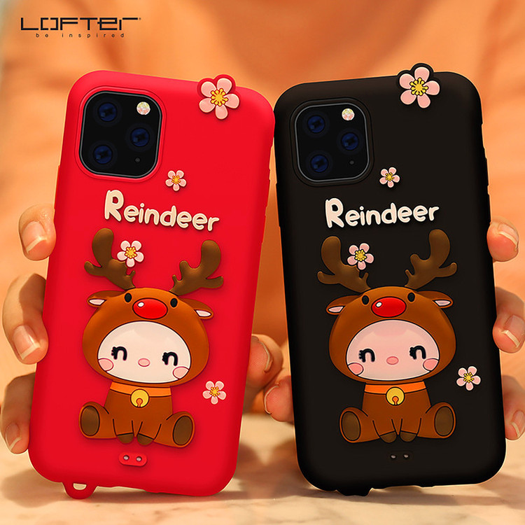 کاور لوفتر مدل Reindeer مناسب برای گوشی موبایل اپل Iphone 11 Pro Max به همراه بند