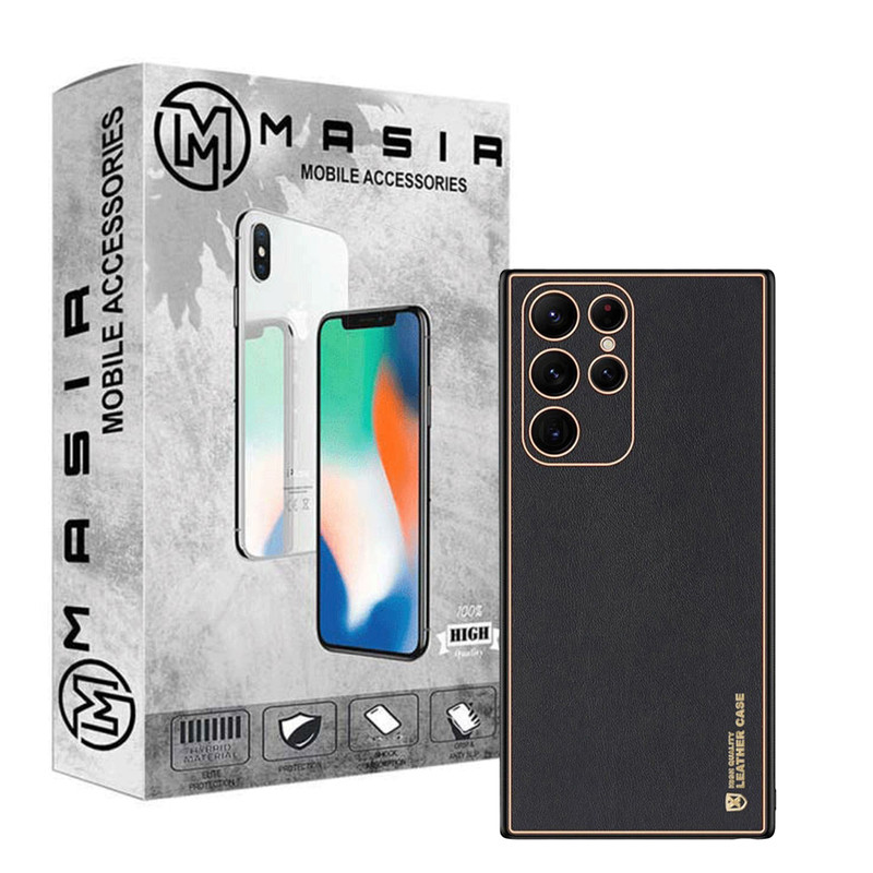 کاور مسیر مدل Leather Case مناسب برای گوشی موبایل سامسونگ Galaxy S24 Ultra