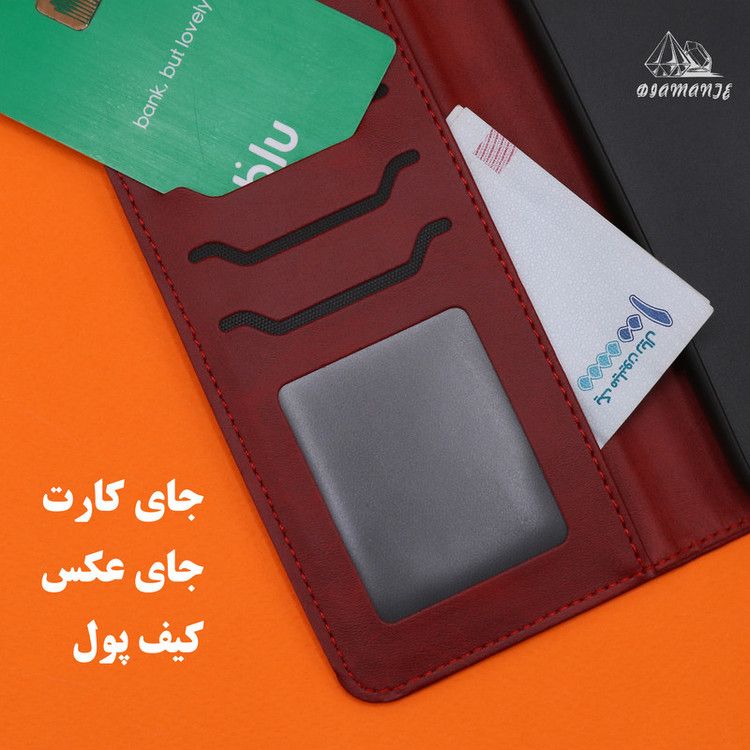 کیف کلاسوری دیامانته مدل gn مناسب برای گوشی موبایل ریلمی C51 به همراه بندآویز
