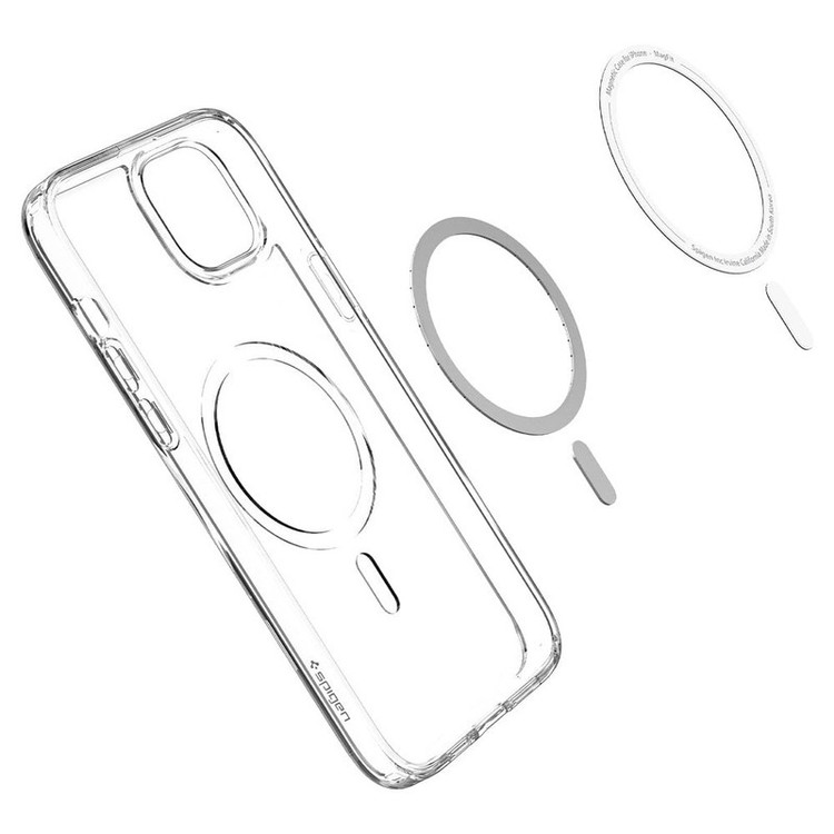 کاور اسپیگن مدل ultra hybrid clear magsafe مناسب برای گوشی موبایل اپل iphone 14