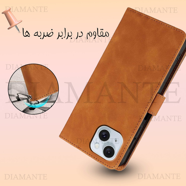 کیف کلاسوری دیامانته مدل Mek Ros مناسب برای گوشی موبایل آنر X7C به همراه بند آویز