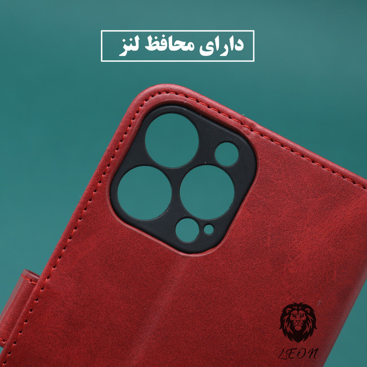 کیف کلاسوری لئون مدل Bers Oro مناسب برای گوشی موبایل اپل iPhone X