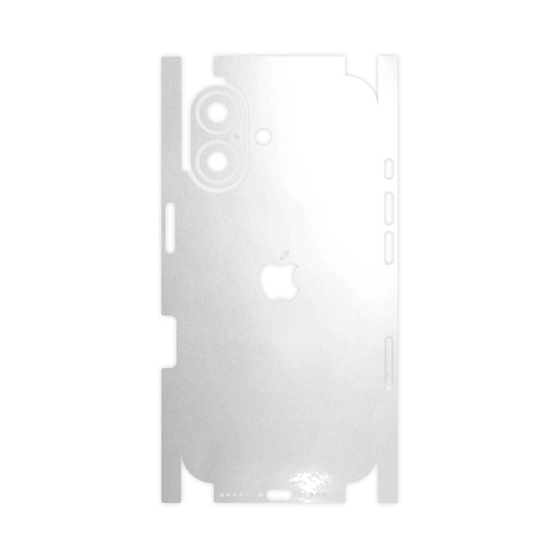 برچسب پوششی ماهوت مدل Metallic-White-FullSkin مناسب برای گوشی موبایل اپل iPhone 16