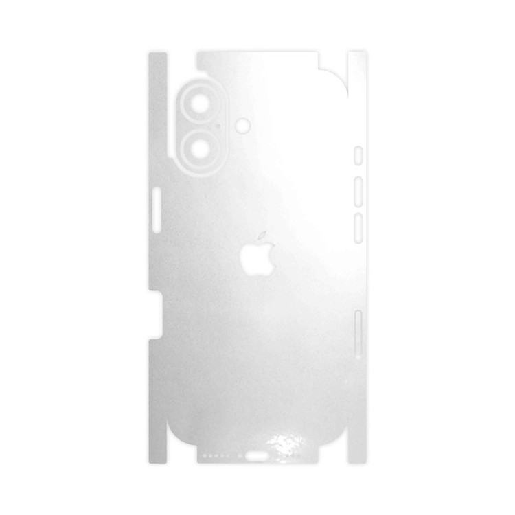 برچسب پوششی ماهوت مدل Metallic-White-FullSkin مناسب برای گوشی موبایل اپل iPhone 16