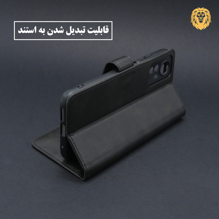 کیف کلاسوری لئون مدل Scusa Oro مناسب برای گوشی موبایل سامسونگ Galaxy A35 به همراه بند آویز