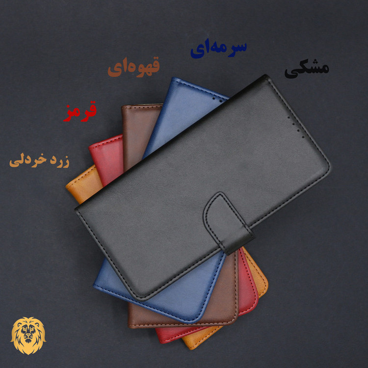 کیف کلاسوری لئون مدل Scusa Oro مناسب برای گوشی موبایل سامسونگ Galaxy A35 به همراه بند آویز