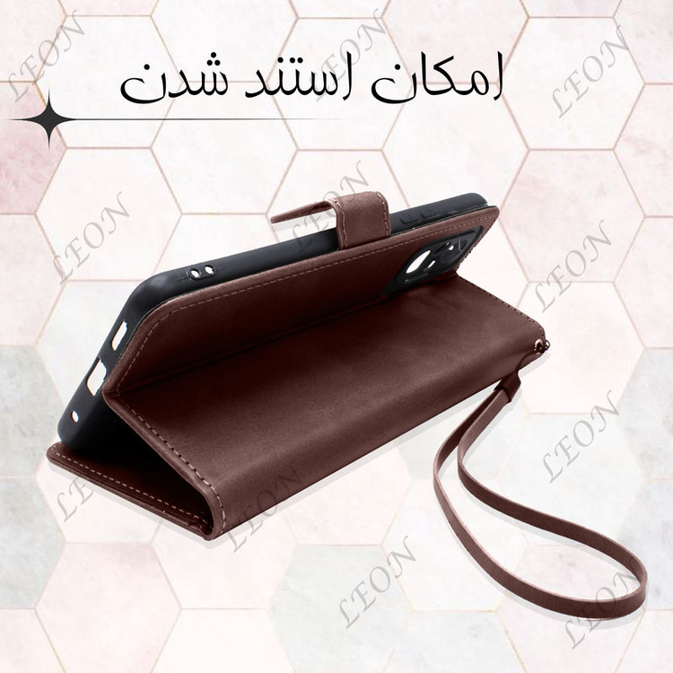 کیف کلاسوری لئون مدل Chanta Yo مناسب برای گوشی موبایل آنر X7C به همراه بندآویز