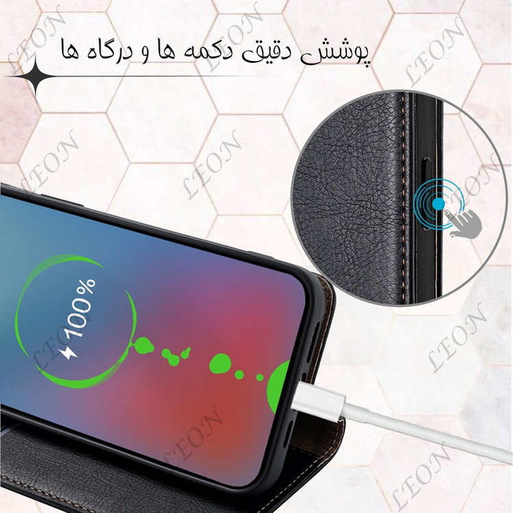 کیف کلاسوری لئون مدل Chanta Yo مناسب برای گوشی موبایل آنر X7C به همراه بندآویز