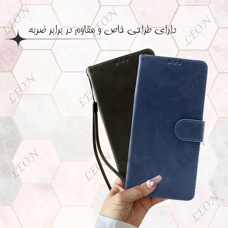 کیف کلاسوری لئون مدل Chanta Yo مناسب برای گوشی موبایل آنر X7C به همراه بندآویز