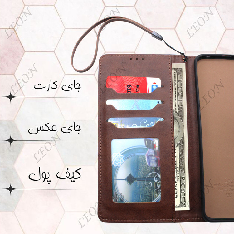 کیف کلاسوری لئون مدل Chanta Yo مناسب برای گوشی موبایل آنر X7C به همراه بندآویز