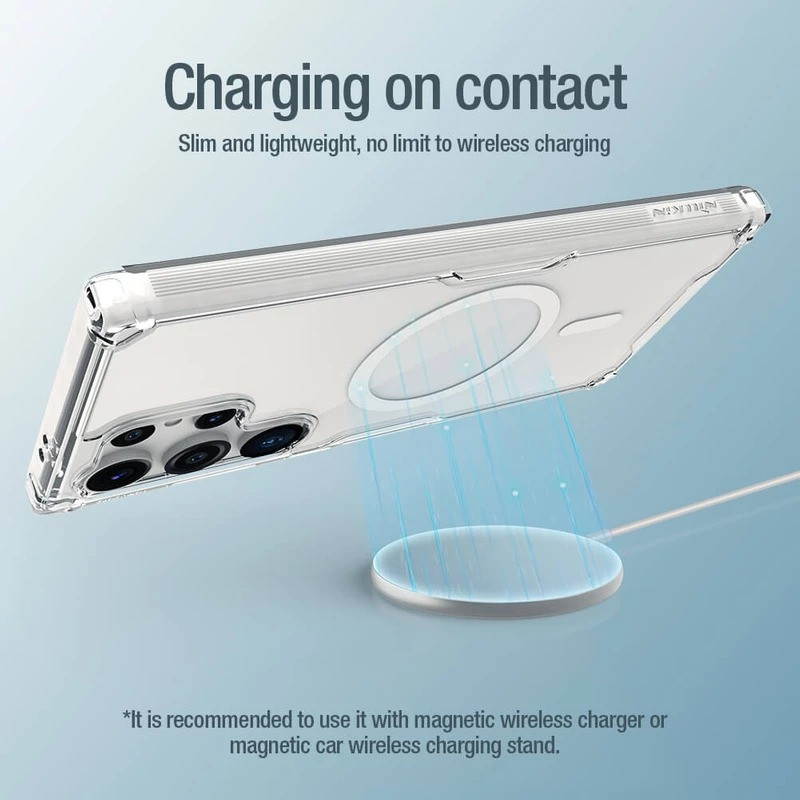 کاور نیلکین مدل Nature TPU Pro Magnetic مناسب برای گوشی موبایل سامسونگ Galaxy S25 Ultra