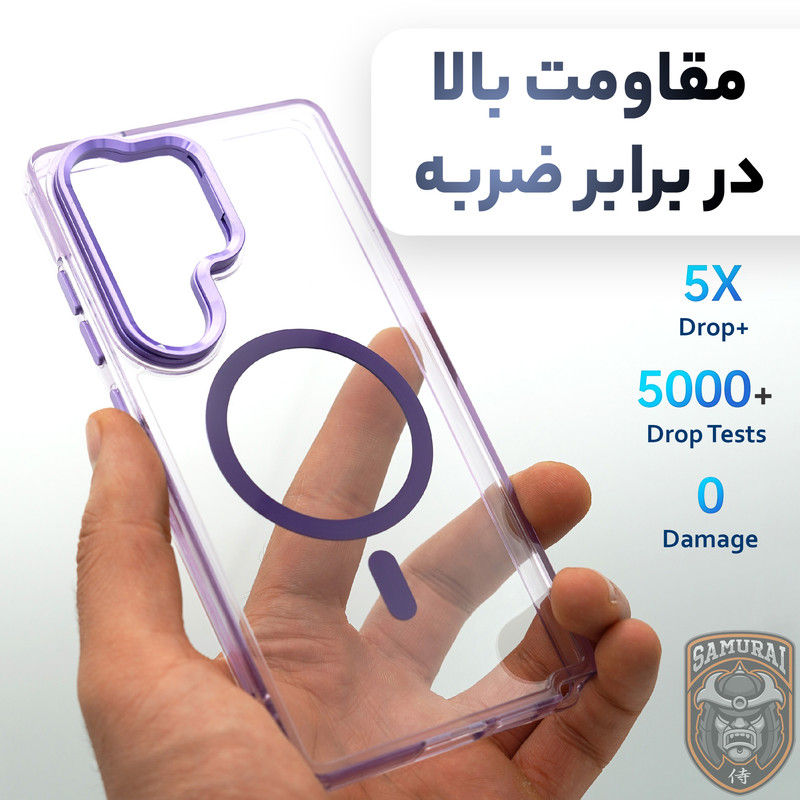کاور سامورایی مدل Crystal Stand مناسب برای گوشی موبایل سامسونگ Galaxy S26 Ultra